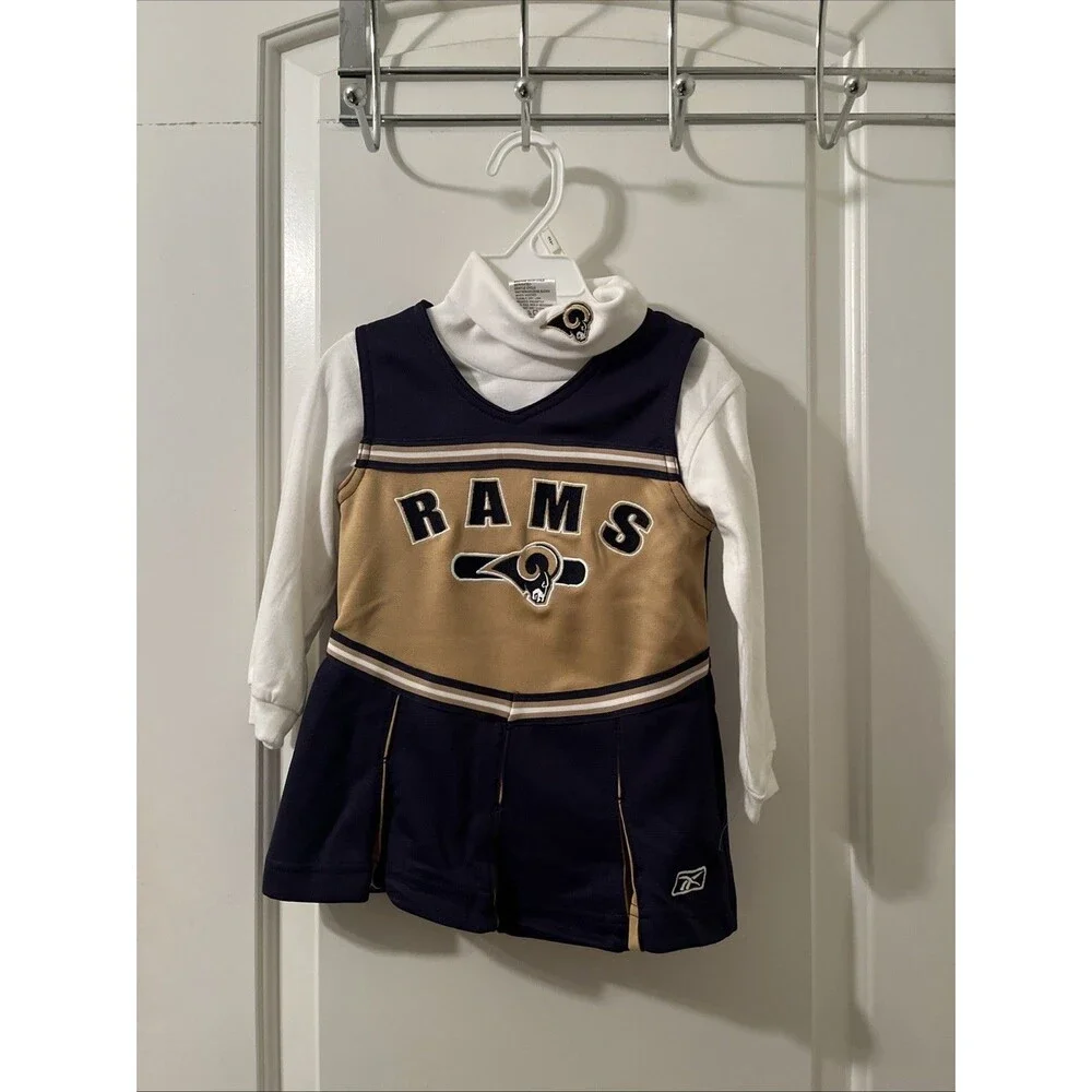 St. Louis Rams NFL - Cheerleading Outfit, Embroidered in Sizes 2T,3T,4T